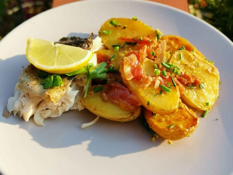 Gegrillte Forelle mit gesmoktem Kartoffelsalat 7