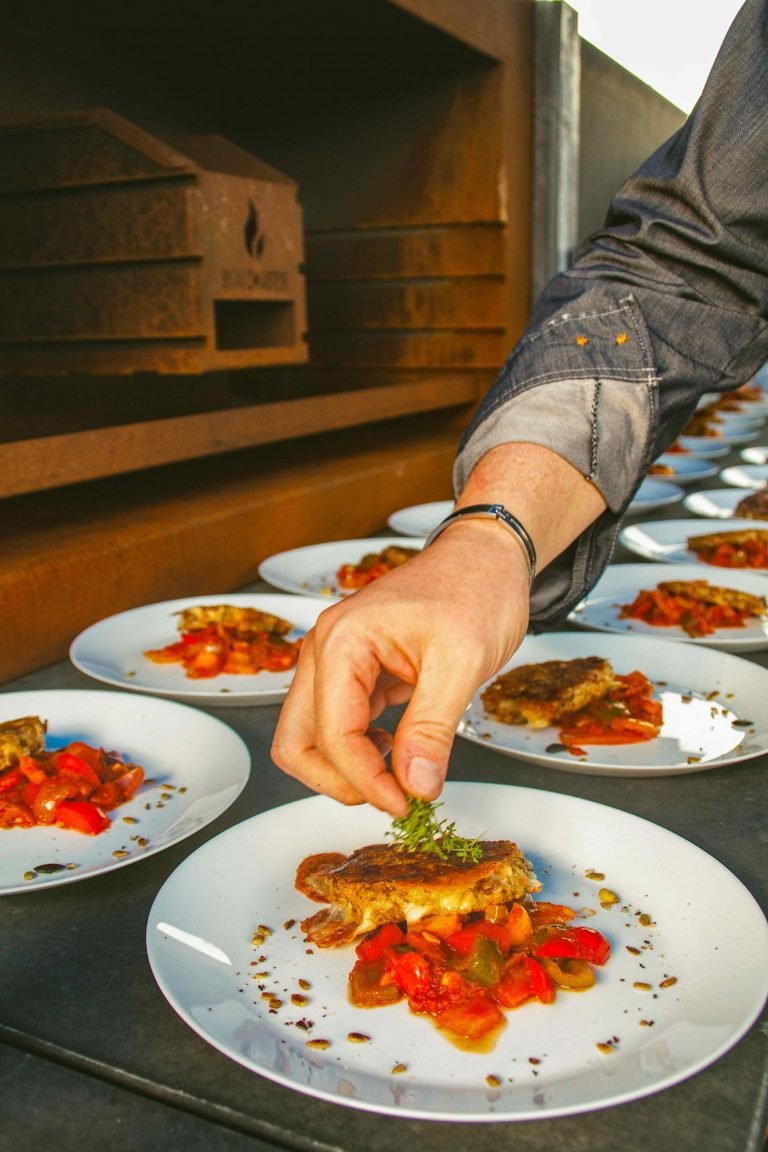Kaspressknödel auf Paprikagemüse 3 Kaspressknödel auf Paprikagemüse 3