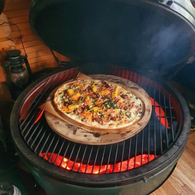 Steinpilz Pfirsich Flammkuchen 4